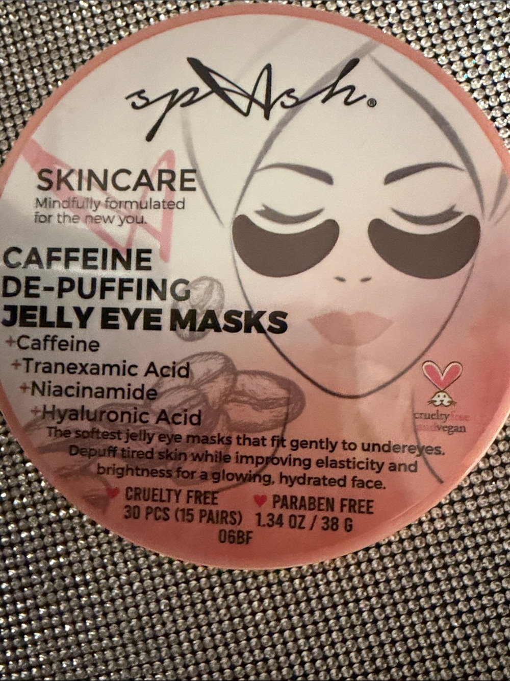 Splash Pink Caffeine De-Puffing Jelly Eye Masks